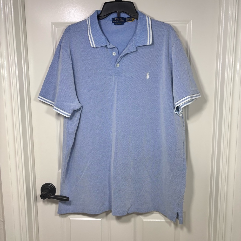 Polo Ralph Lauren Stretch Mesh Custom Slim Fit Polo Short Men’s XXL Blue
